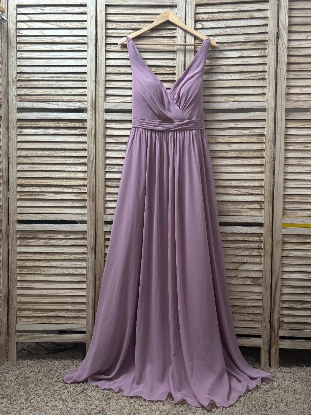 Azazie Kora Chiffon A-Line Bridesmaid Dress Vintage Mauve A12 NWT